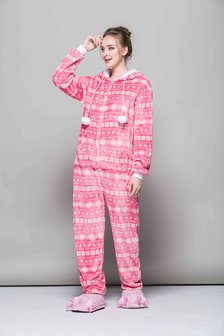 Kerst Onesie Roze