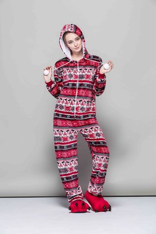 Kerst Onesie Rood