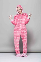Kerst Onesie Roze Kerst Onesie Roze