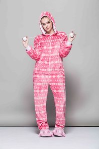 Kerst Onesie Roze} Kerst Onesie Roze