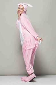 Konijn Onesie Roze} Konijn Onesie Roze